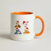Bear, Tiger, Donkey and Pig Pattern Christmas Mug 7
