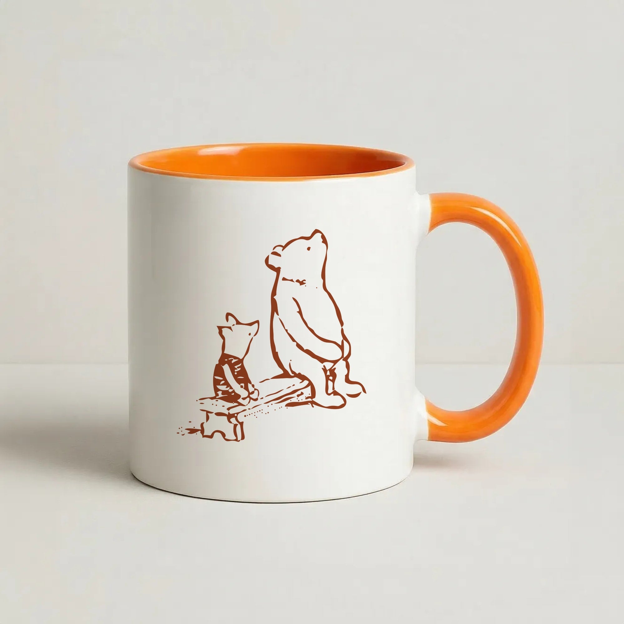 Winnie & Pig Coffee Orange Mug