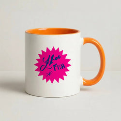 One Pound Fish - British Pop Culture Coffee Orange Mug