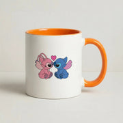 Angel And Blue Alien - Pink Alien Mug 7