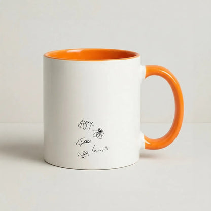 1D Signatures Coffee Orange Mug