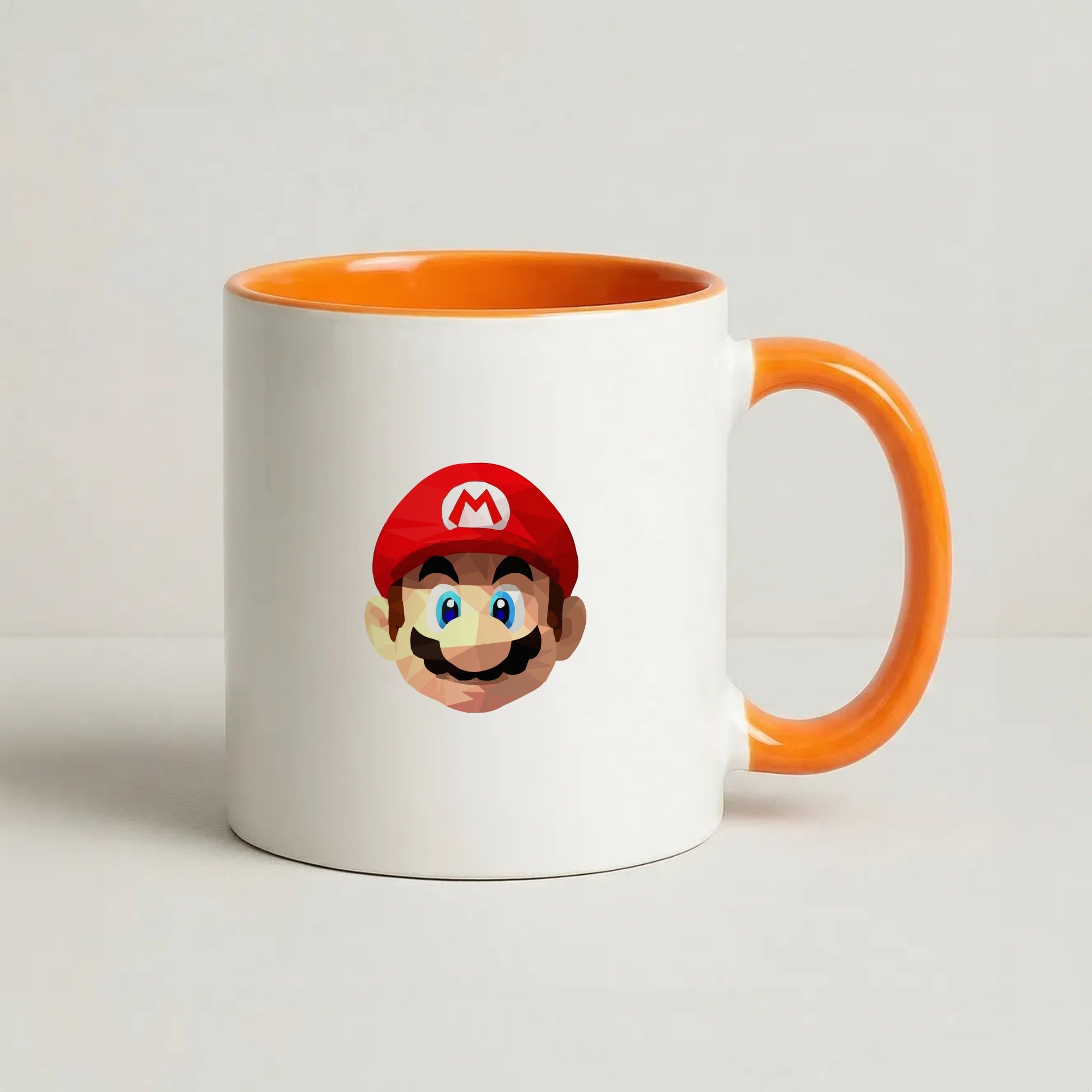 Mario Face - Mario Coffee Orange Mug