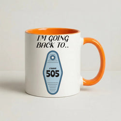 I'm Going Back To 505 Keyring Coffee Orange Mug