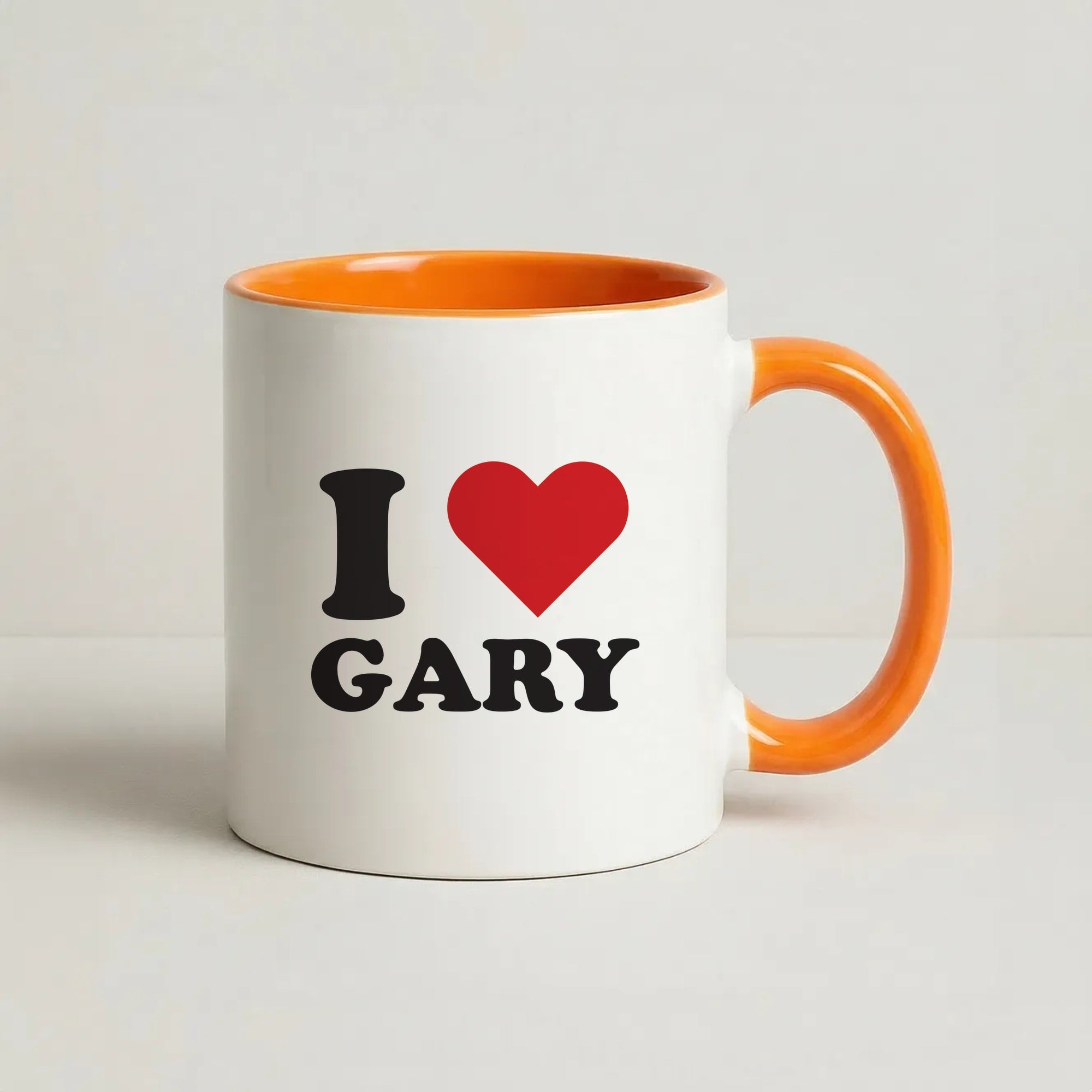I Love Gary Coffee Orange Mug
