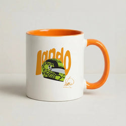 Abstract Lando Coffee Orange Mug