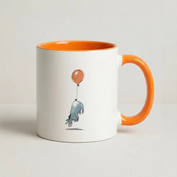 Donkey And His Balloon Coffee Orange Mug