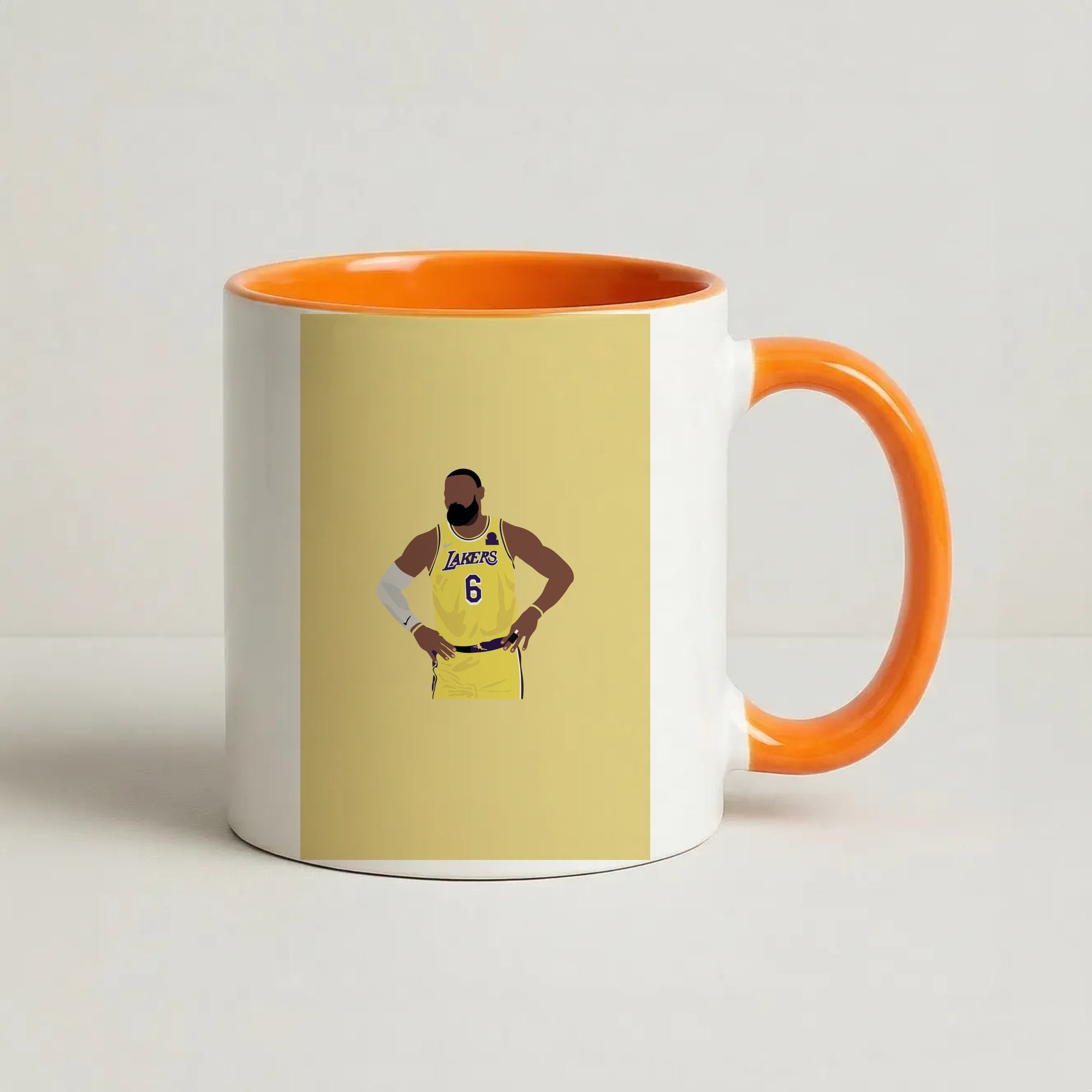 Lebron - Baskteball Coffee Orange Mug