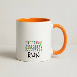 Run Coffee Orange Mug
