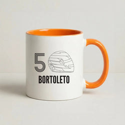 Bortoleto Helmet 2026 Coffee Orange Mug
