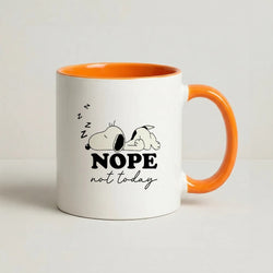 Nope, Not Today Coffee Orange Mug