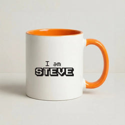 I Am Steve Coffee Orange Mug