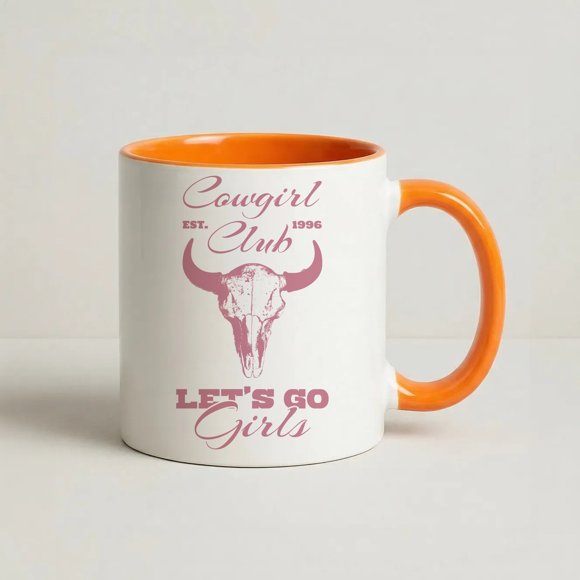 Cowgirl Club Coffee Orange Mug