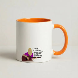 I Wish I Could Help But I Don't Want To Coffee Orange Mug
