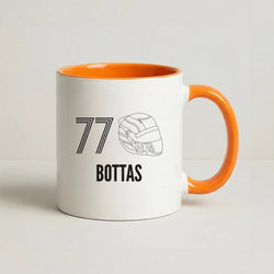 Bottas Helmet 2026 Coffee Orange Mug