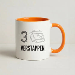 Verstappen Helmet 2026 Coffee Orange Mug