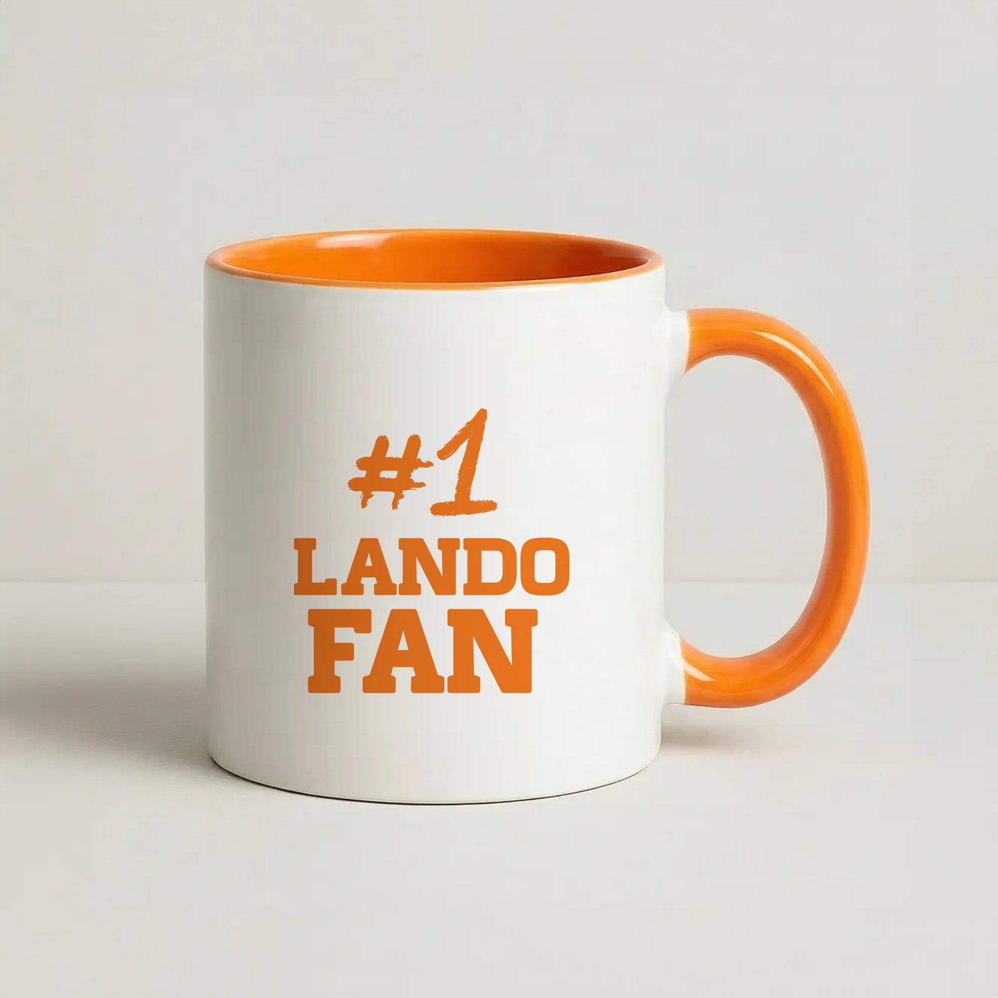 #1 Lando Fan Coffee Orange Mug