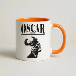 Oscar Orange And Black Coffee Orange Mug