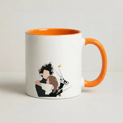 Edward And Kim -Scissorhands Coffee Orange Mug