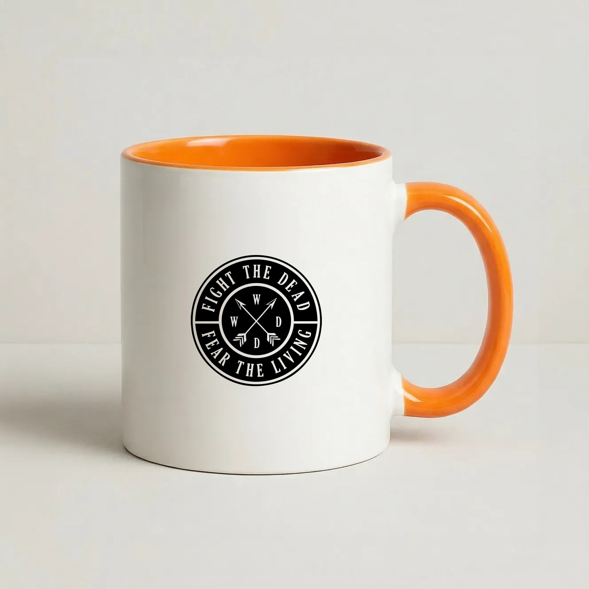 Fight The Dead, Fear The Living - TWD Coffee Orange Mug