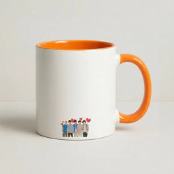 Love Band Coffee Orange Mug