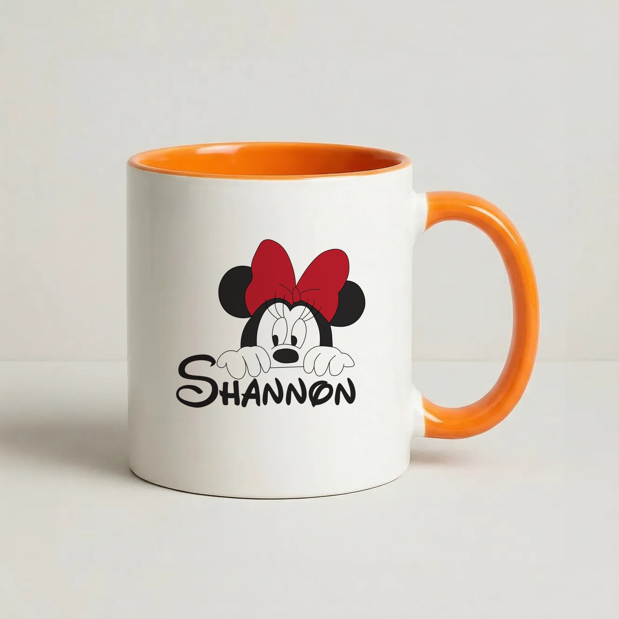 Minnie Mouse - Personalised Fairytale Coffee Orange Mug