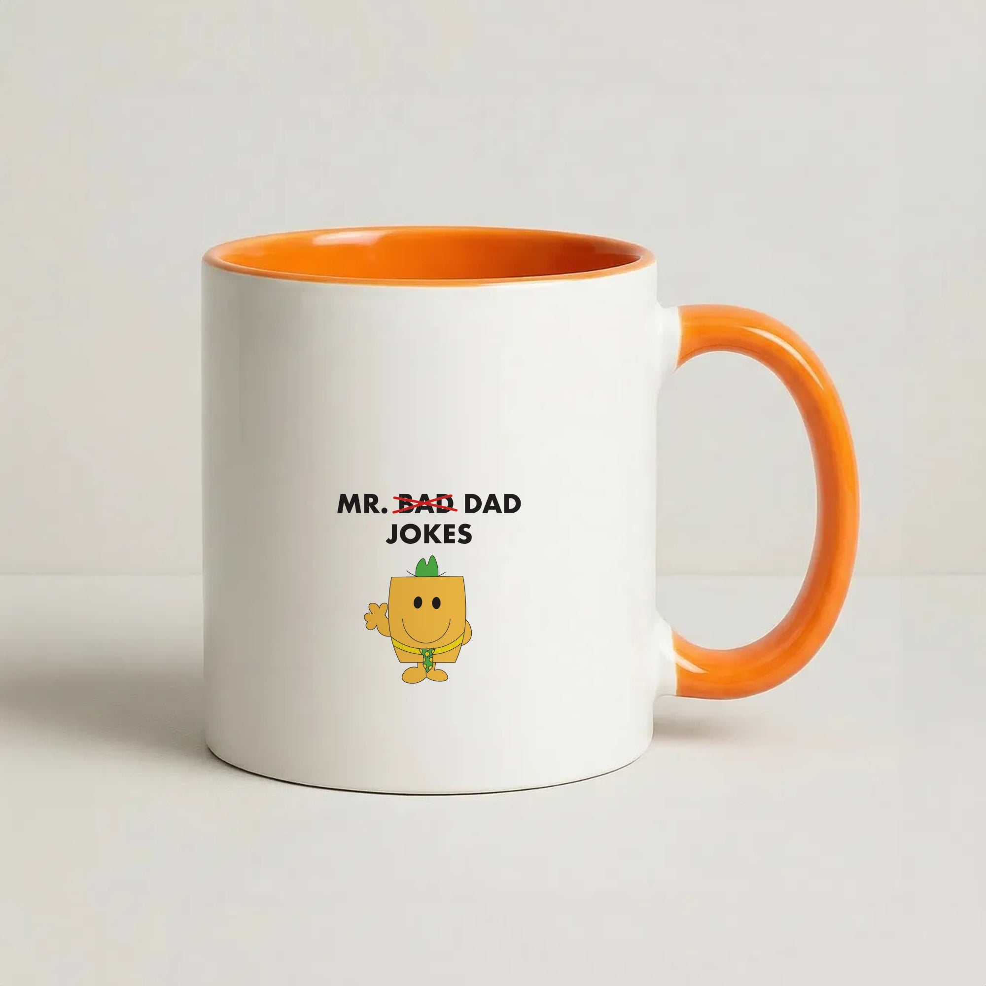 Mr Dad Jokes - Personalised Father's Day Coffee Orange Mug