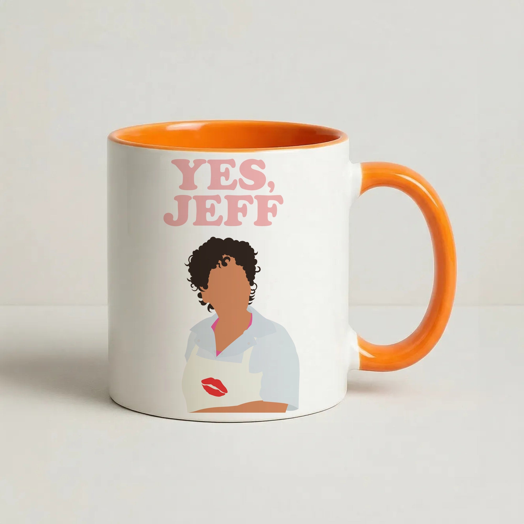 Yes Jeff Coffee Orange Mug