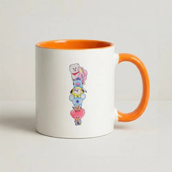 K-Pop Band BT21 Drawing Coffee Orange Mug
