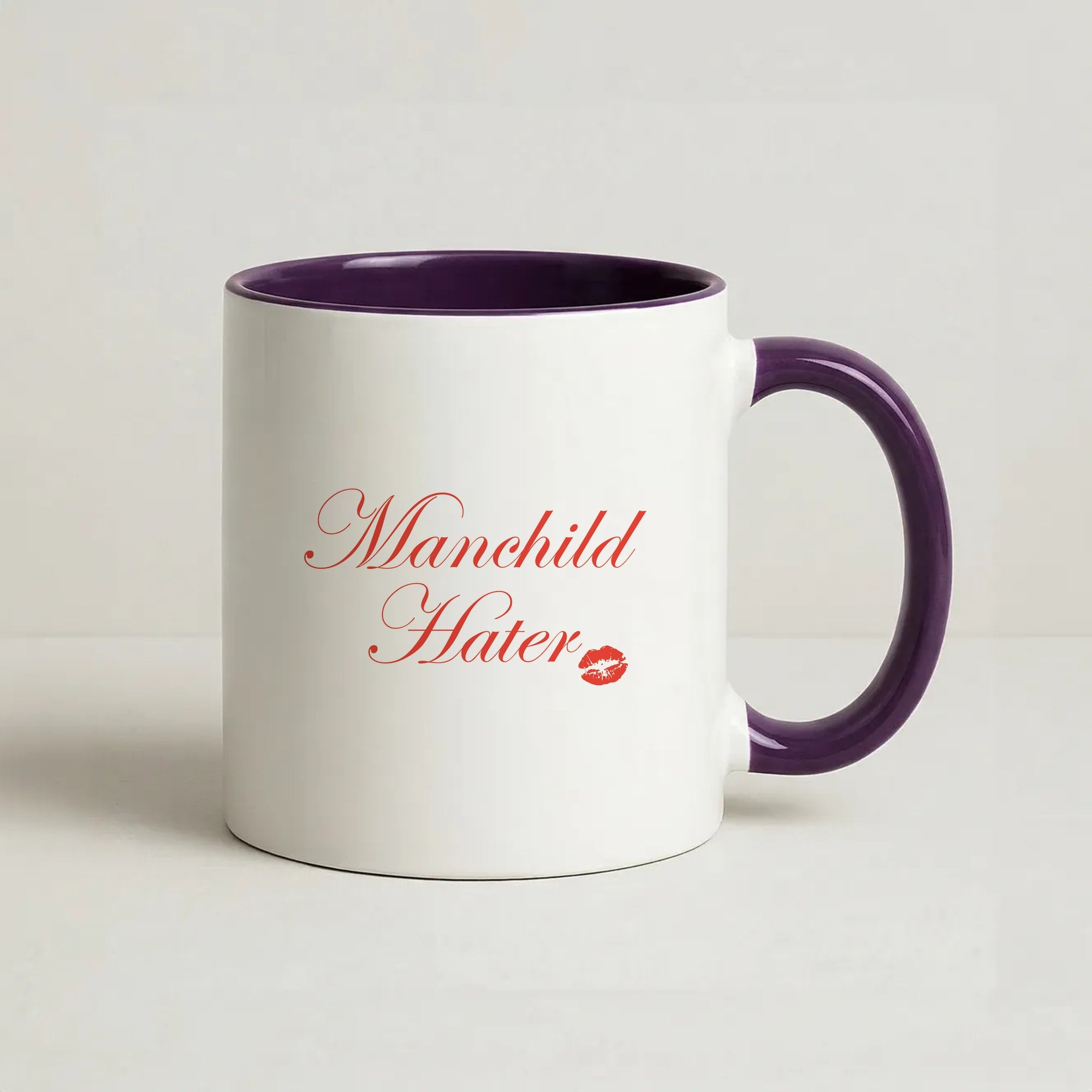 Manchild Hater Coffee Purple Mug