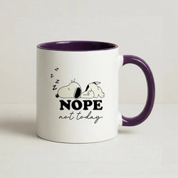 Nope, Not Today Coffee Purple Mug