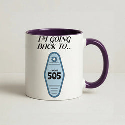 I'm Going Back To 505 Keyring Coffee Purple Mug