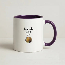 Friends Don't Lie Waffle Coffee Purple Mug