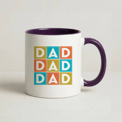 Dad Cubes Coffee Purple Mug