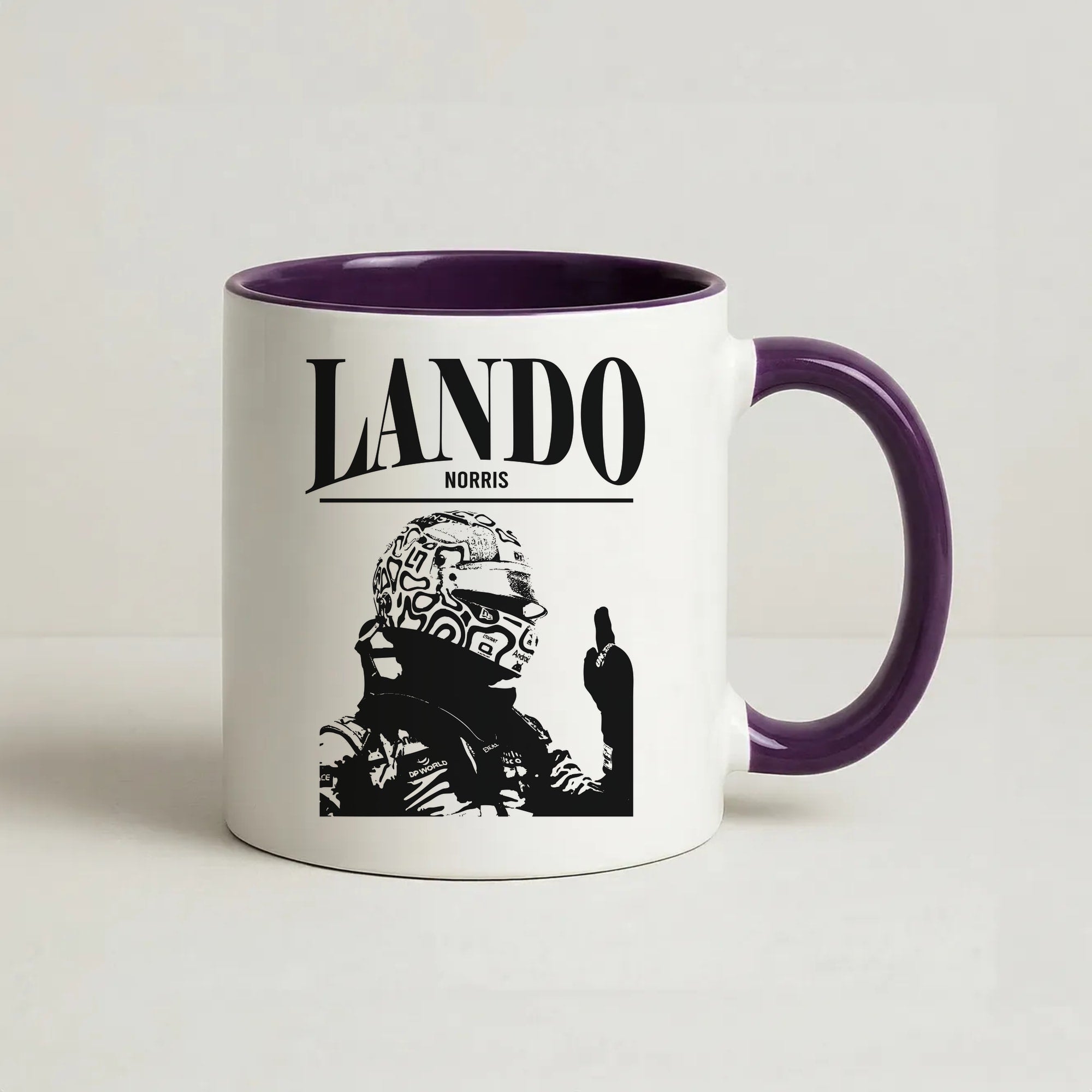 Lando Black And Green  Coffee Purple Mug