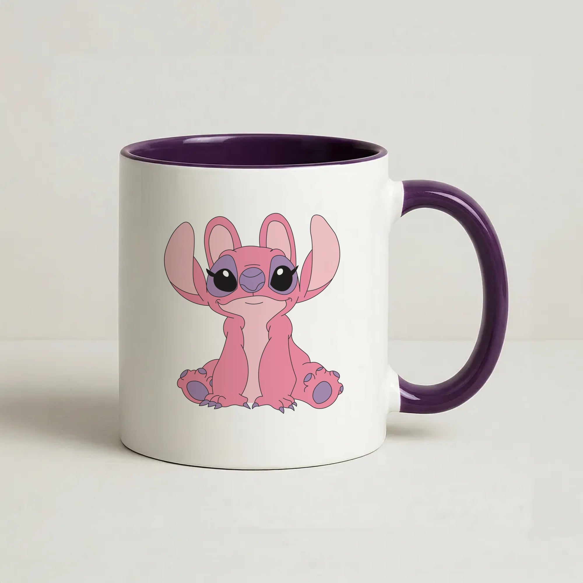 Sitting Down - Black Alien Coffee Purple Mug