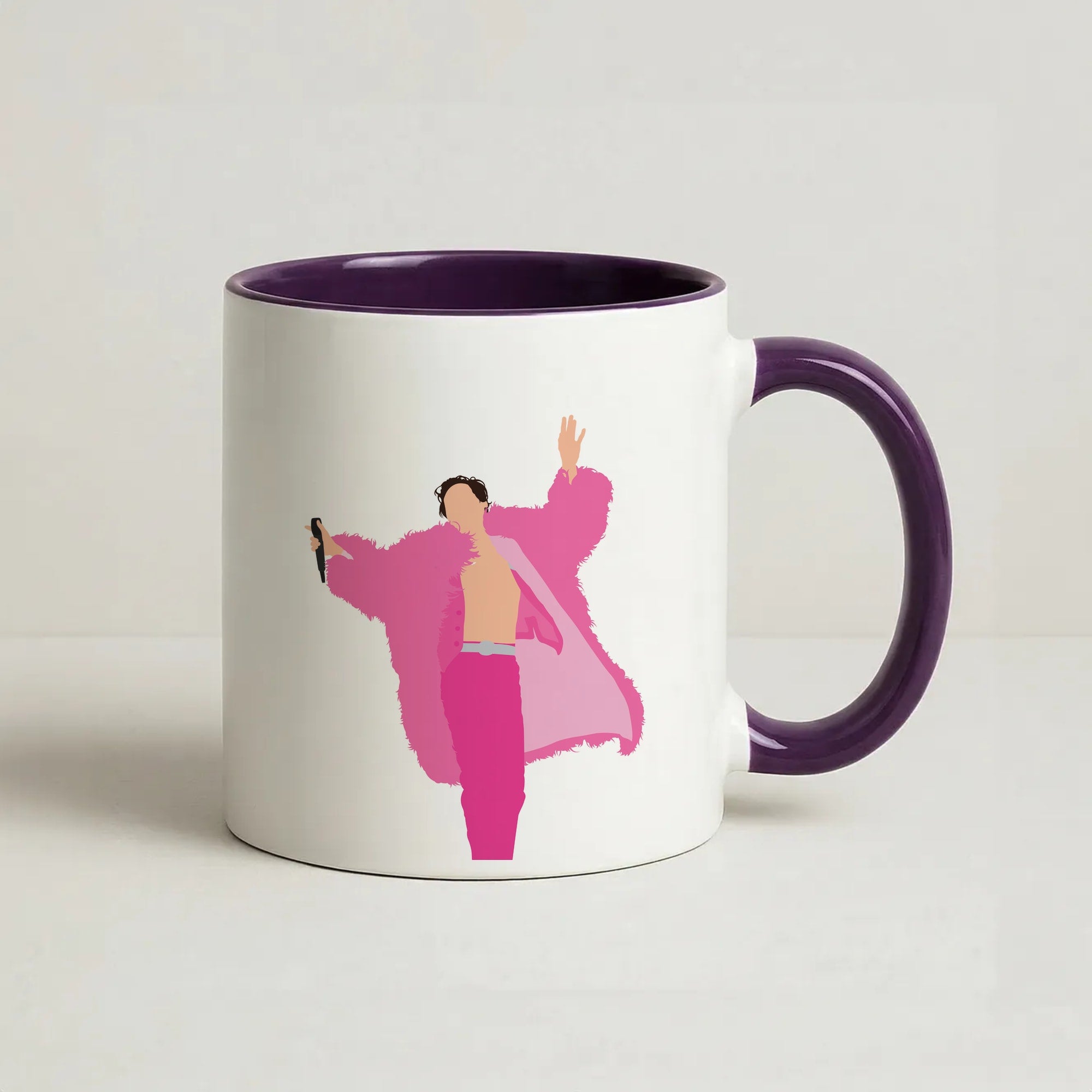 Harry Black Coat  Coffee Purple Mug
