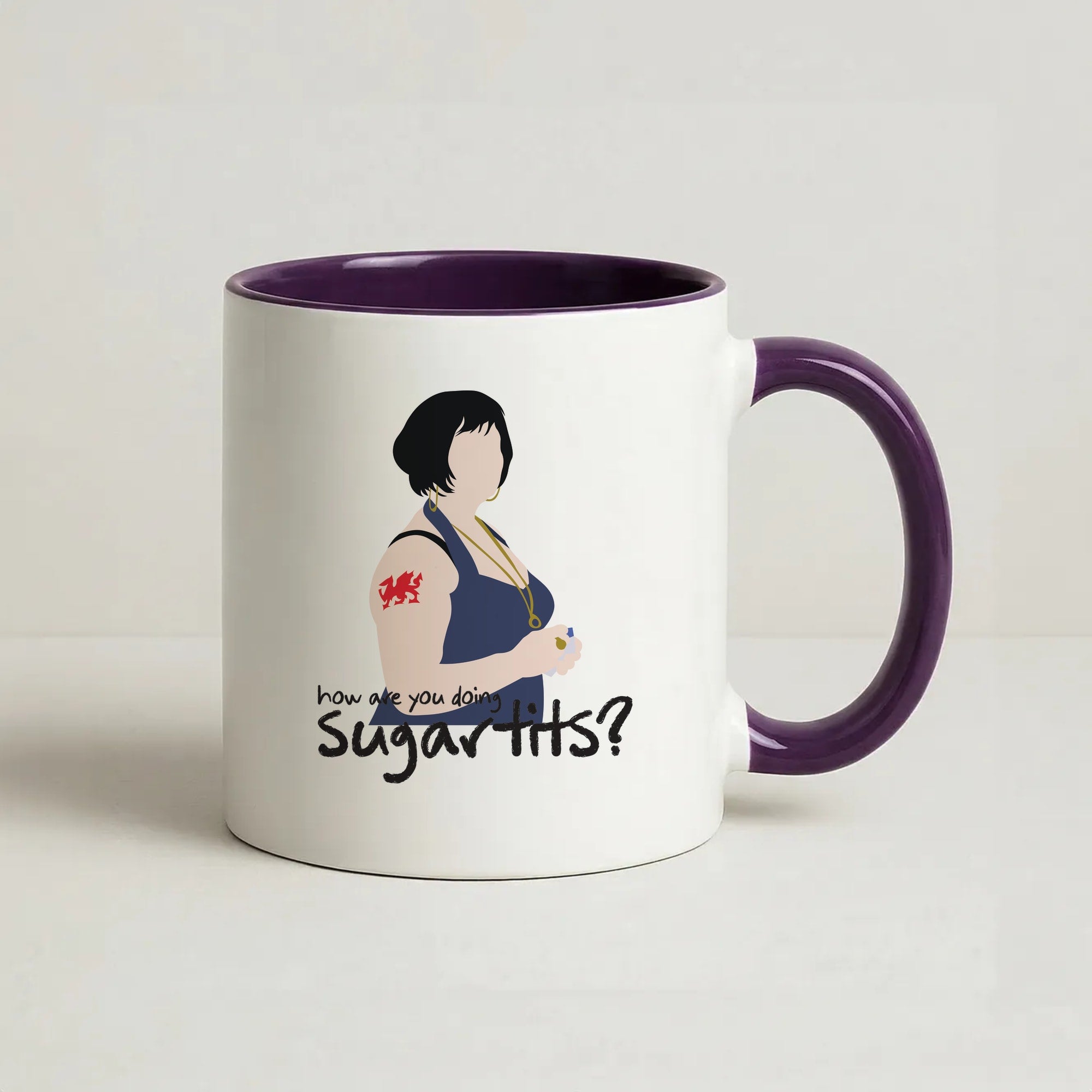How You Doing? Coffee Purple Mug