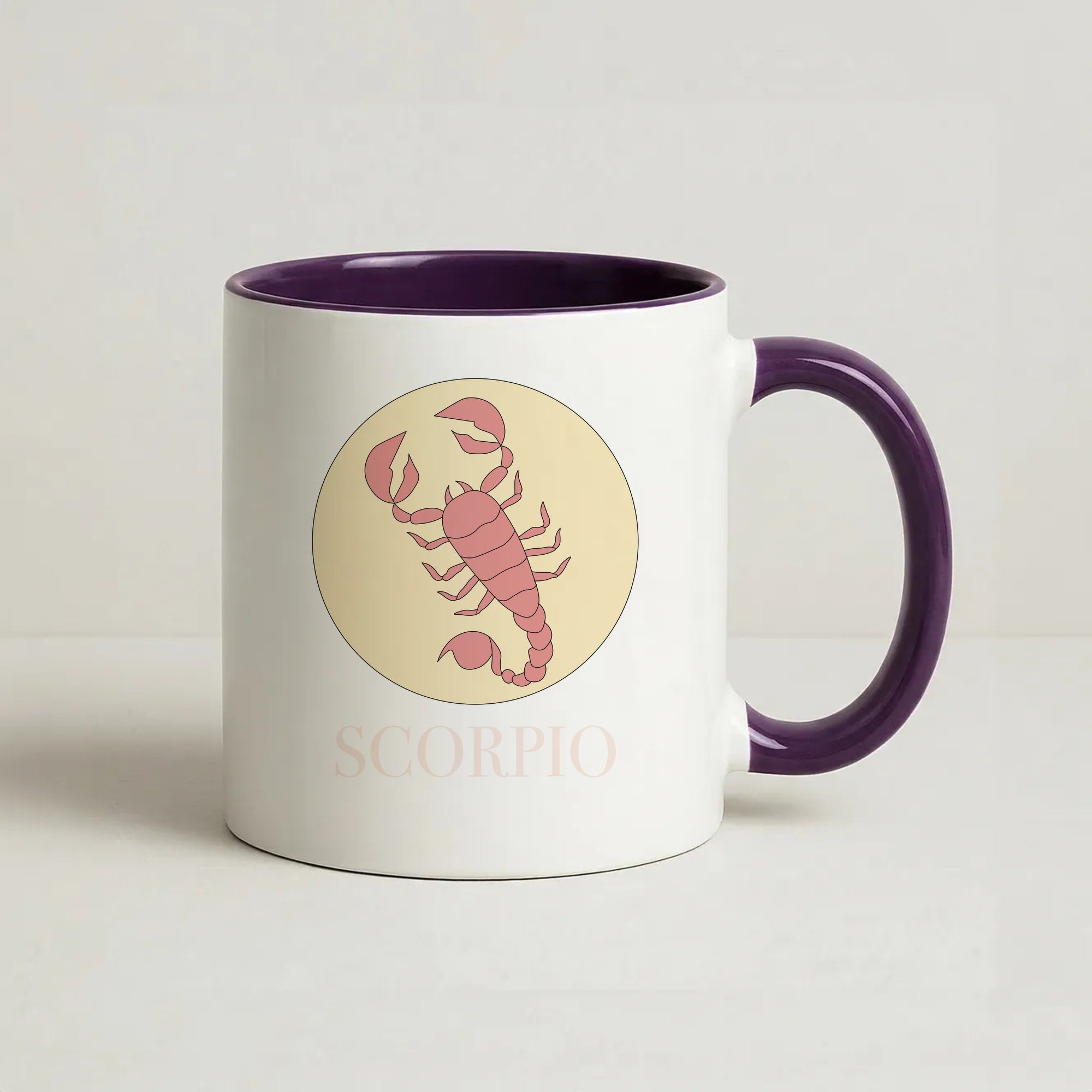 Scorpio - Tarot Cards Coffee Purple Mug