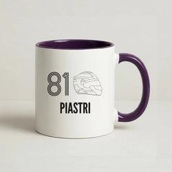 Piastri Helmet 2026 Coffee Purple Mug