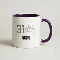Ocon Helmet 2026 Coffee Purple Mug
