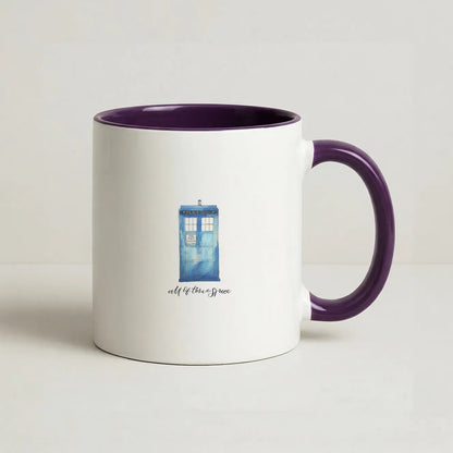 All of Time and Space Coffee Purple Mug