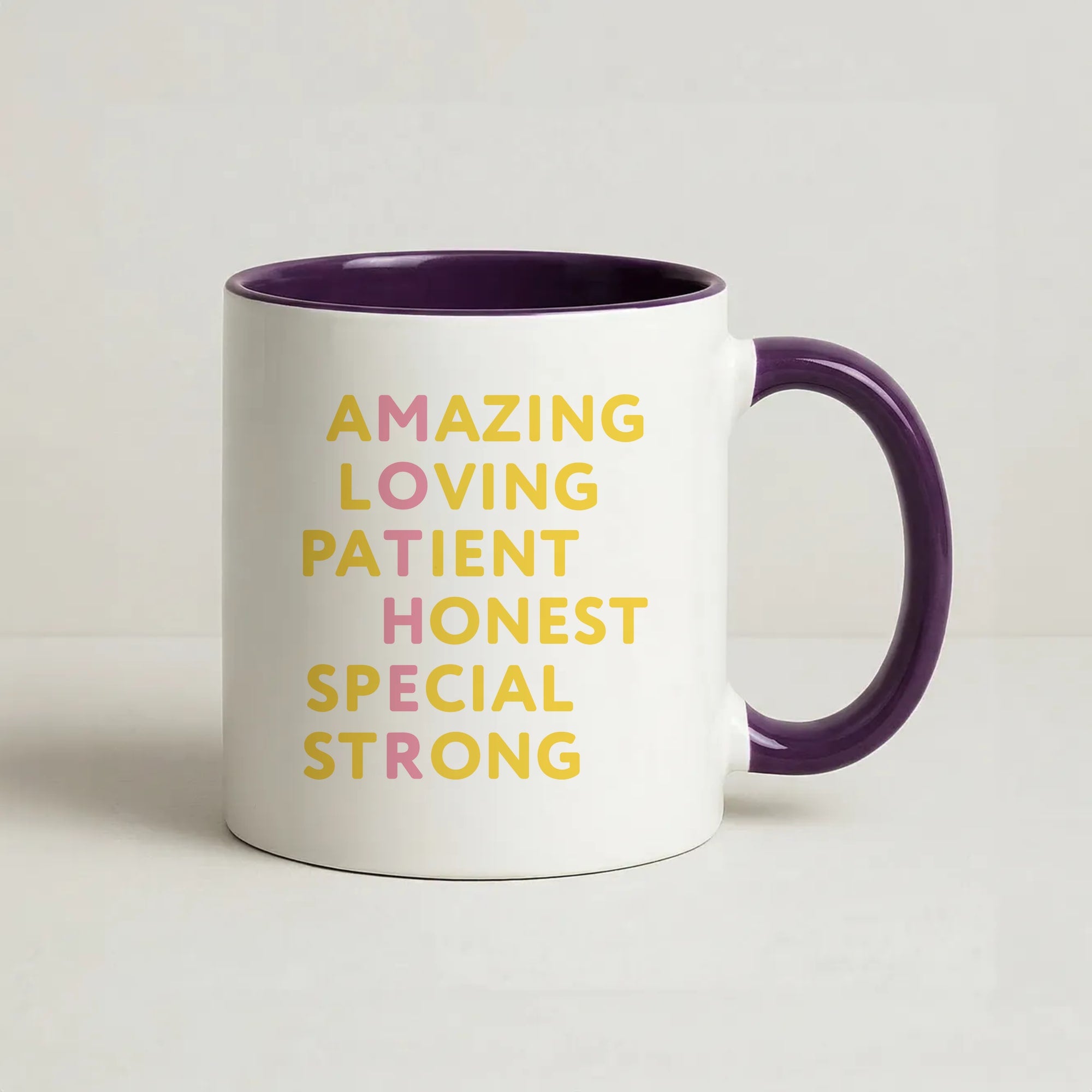 Mother Anagram Coffee Purple Mug