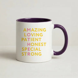 Mother Anagram Coffee Purple Mug
