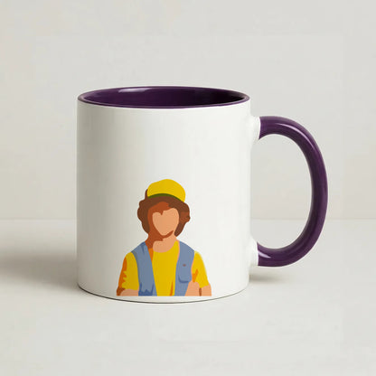 Faceless Dustin - Stranger Things Coffee Purple Mug