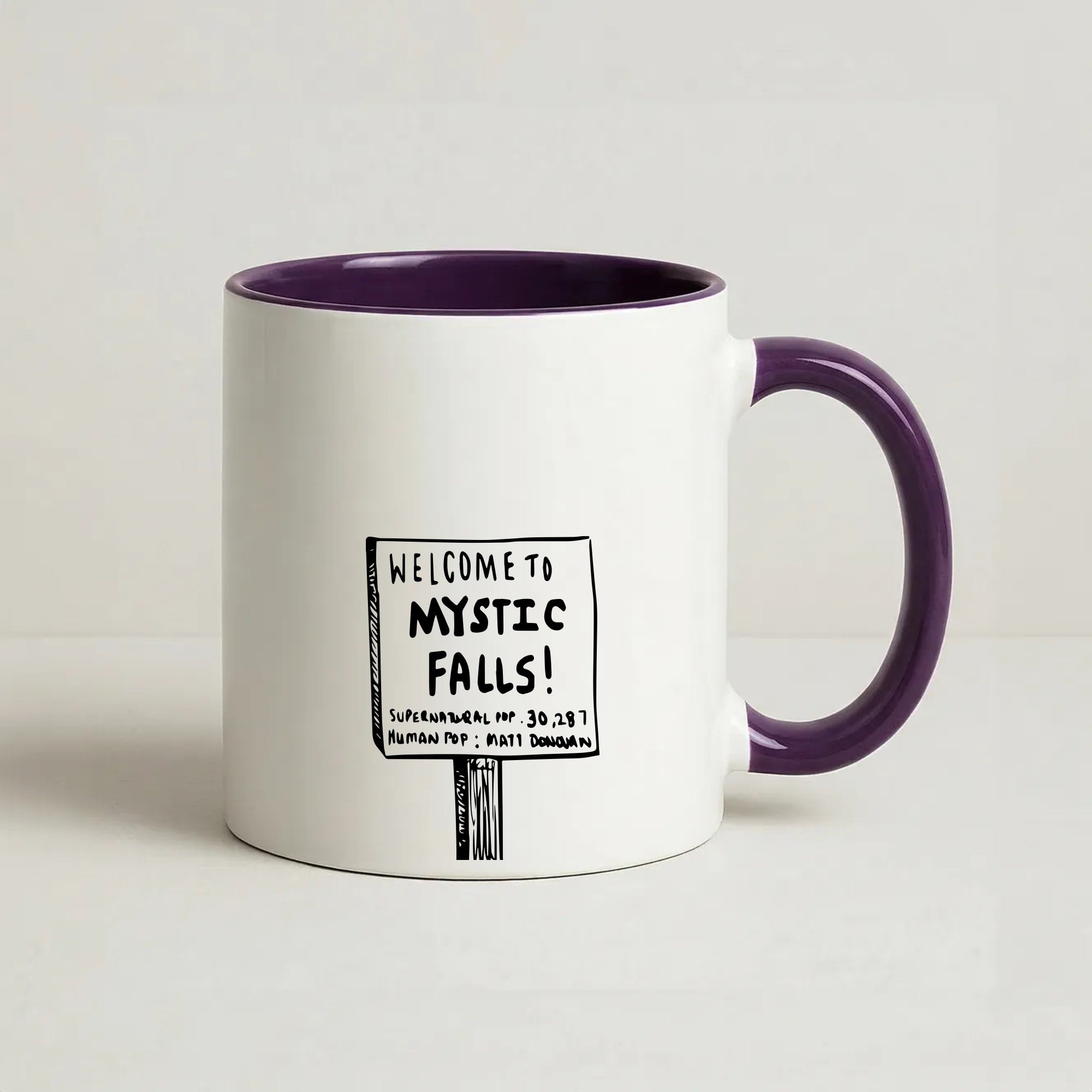 Welcome to Mystic Falls - VD Coffee Purple Mug