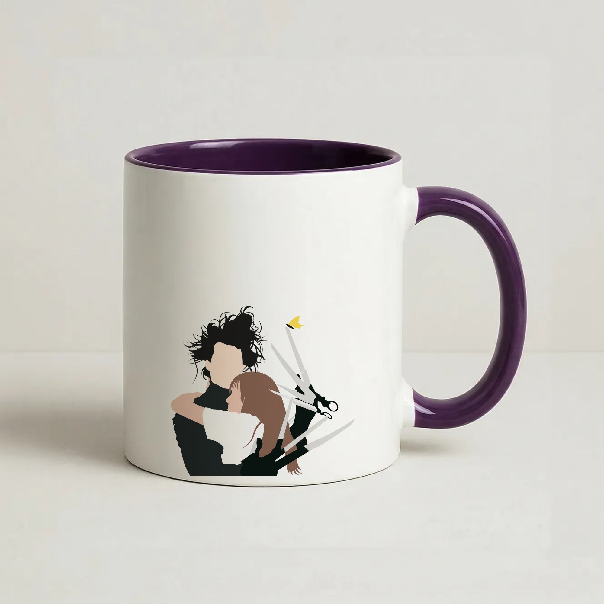 Edward And Kim -Scissorhands Coffee Purple Mug