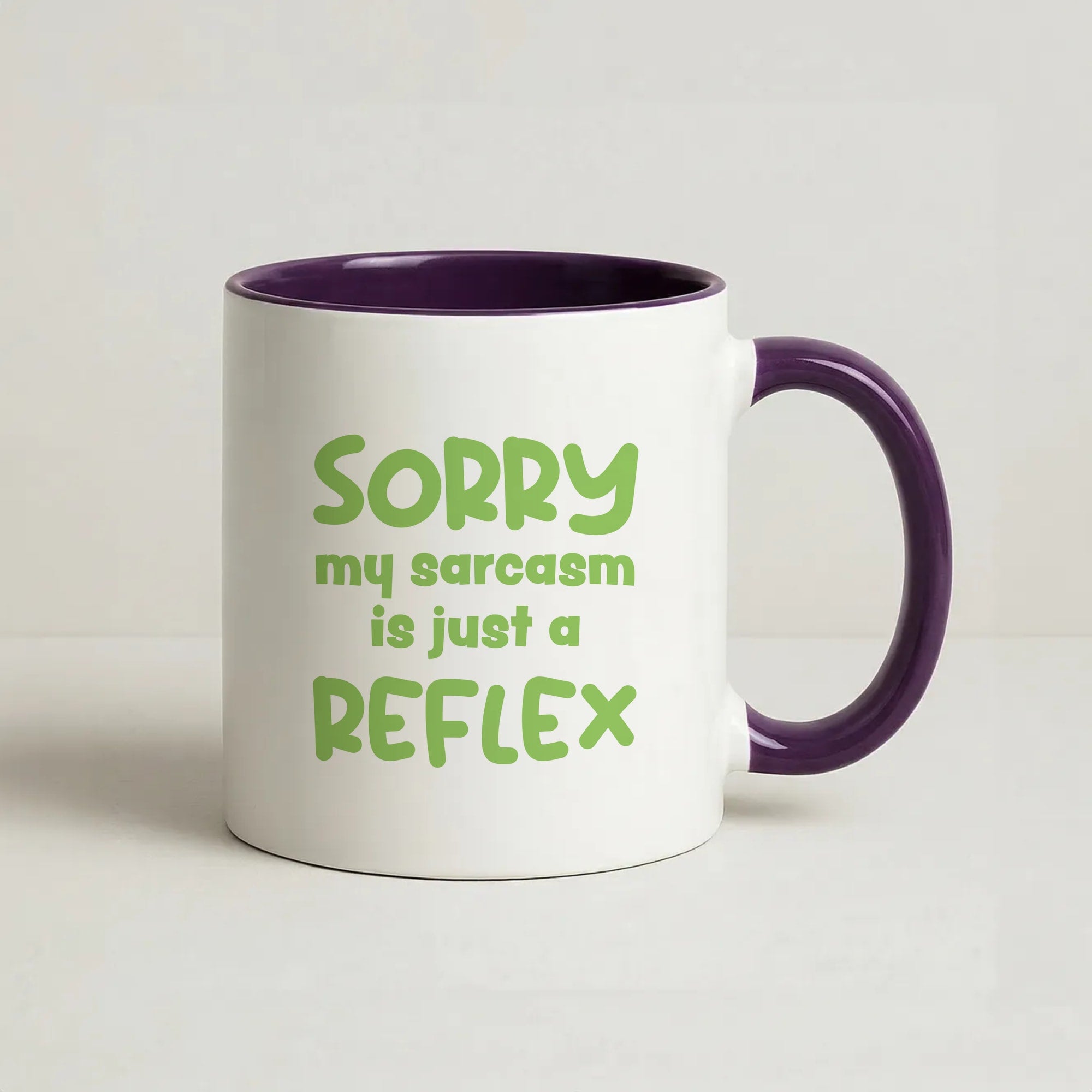 Sorry My Sarcasm Coffee Purple Mug