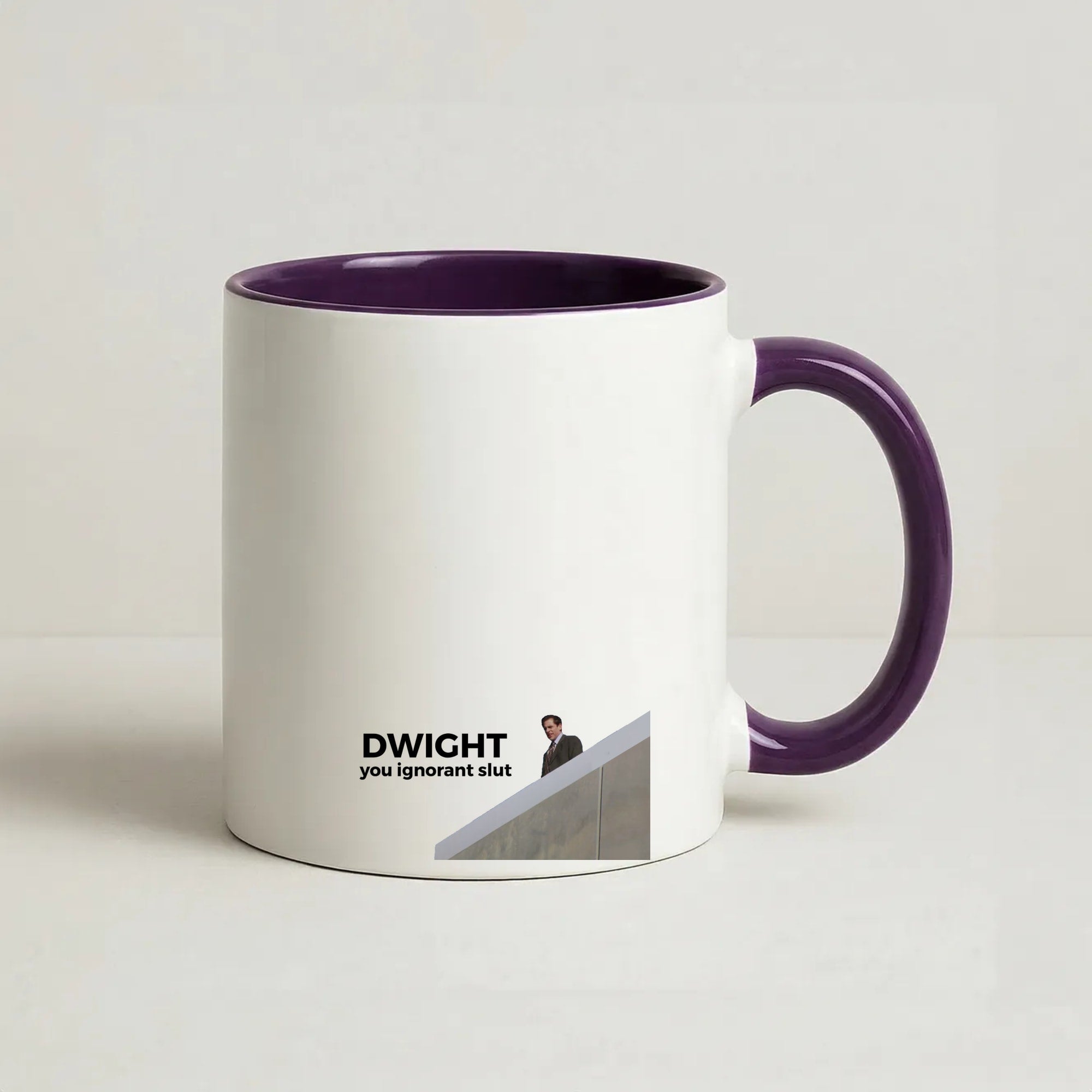 Dwight, You Ignorant Slut Coffee Purple Mug