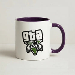 Green Five - Video Game Coffee Purple Mug