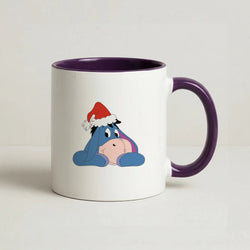 Donkey Pattern Christmas Coffee Purple Mug